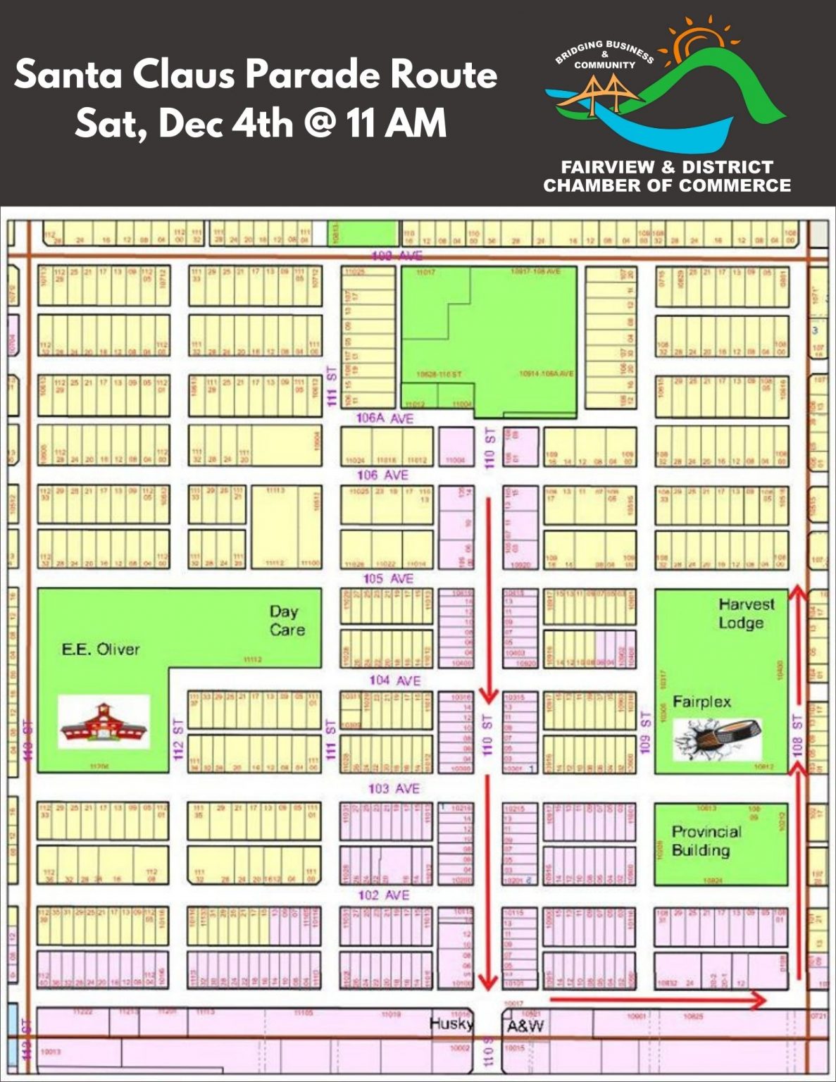 Santa Claus Parade Route Fairview & District Chamber of Commerce